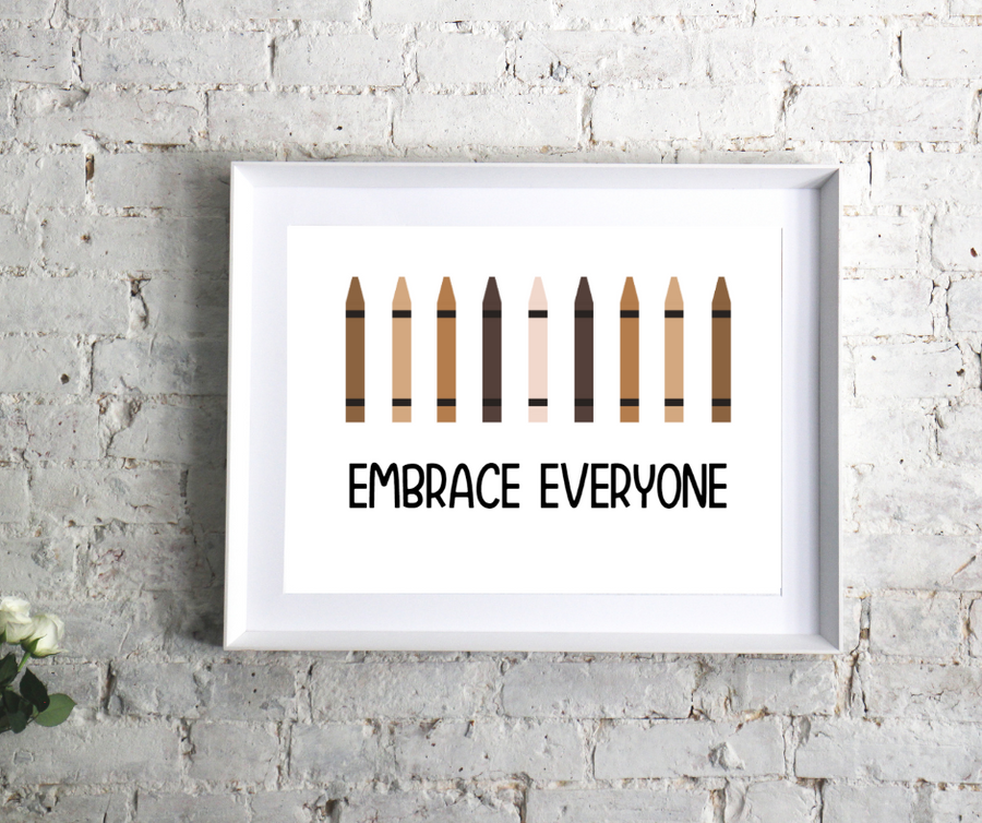 Embrace Everyone Print | Kids Positive Affirmations | Meditation Print