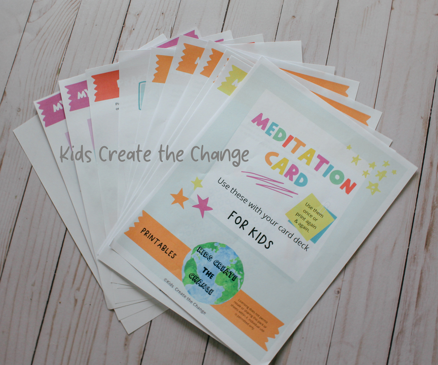 Receive 10 printables to coincide with our kids mindfulness cards!