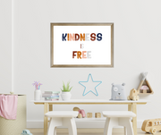 Kindness is free, so sprinkle it like confetti.  We have the power to make the world a better place by simply being kind.  This charming kid's affirmation printable is an empowering and adorable addition to any playroom, classroom, or kid's room.  Kindness matters.