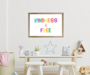 Kindness is free, so sprinkle it like confetti. We have the power to make the world a better place by simply being kind. This charming kid's affirmation printable is an empowering and adorable addition to any playroom, classroom, or kid's room. Kindness matters