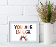 You are Enough Affirmation Print | Kids Mindfulness And Affirmations 